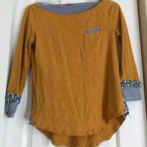 Yellow multi colored top